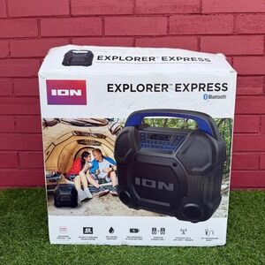 ION Explorer Express Portable Bluetooth Speaker Weather Resistant 65 Watt READ